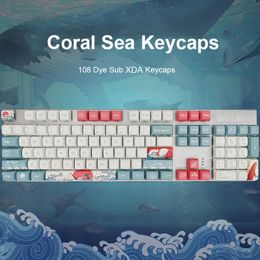 Accessories Keycaps For FILCO Mechanical Gaming Keyboard Coral Sea Keycaps Gift XDA PBT Sublimation 61/87/104 Keys Cherry Mx/gateron Switch