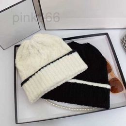 Beanie/Skull Caps Designer 2023 Luxury Brand Winter Hat Solid Colour for Women Rabbit Fur Beanies Unisex Soft Knitted Bonnet Female Warm Ski Skullies 2KKG