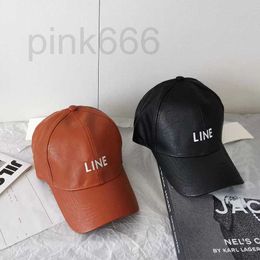 Ball Caps Designer Leather Baseball Cap Fashion Trend Spring and Autumn Season Men and Women Outdoor Leisure Cap British Sunshade Hat YHQO