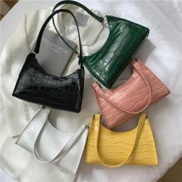 Borsa a tracolla da donna più economica all'ingrosso HT-Versatile borsa lucida vendita calda qualità alta pu pelle di coccodrillo borse gialle nere