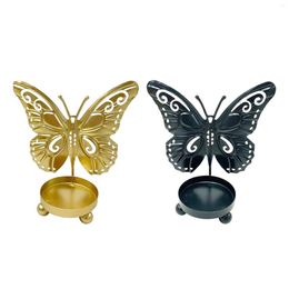 Candle Holders Nordic Style Butterfly Holder Hollow Carved Shadow Tealight For Dining Room Home Party Decoration
