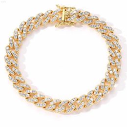 2023 New Style Lifeng Jewellery Sliver Gold Moissanite Diamond Cuban Chain Trendy Fashion Style Hip Hop Jewellery
