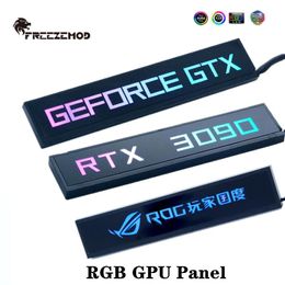 Cooling FREEZEMOD DIY RGB GPU Side Lighting Panel Graphics Card Backplate VGA Faith Light Board Customizable PC Decoration 5V 3P/12V 4P