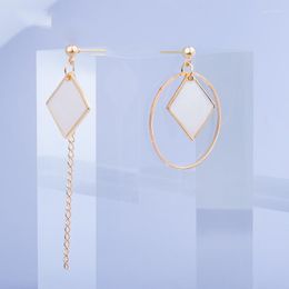 Dangle Earrings BLINLA Fashion Vintage Geometric Acrylic Drop 2023 For Women Korean Asymmetric Rhombus Statement Earring Jewellery