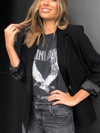 T-Shirt Vintage Eagle Tee Women Graphic Rock n Roll Cotton Tshirt Tshirt Tops Femme Fashion Streetwear Tshirts 2022 Summer