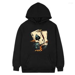 Men's Hoodies Funny Poker Cartoon Double A Style Cool Trending Tops Comfortable Sweatshirt Autumn Clothes Women Letters Pair Anime Hoodie