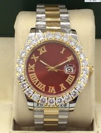 29 style 43mm men's mechanical watch mens big diamond watches mens stainless steel folding buckle sport business wristwatch montre de luxe 218238 luxury watches_029