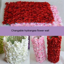 Decorative Flowers Hydrangea Flower Wall Wedding Party Celebration Decoration Arched Door Road Line