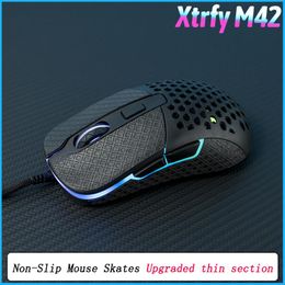 Rests BTL Mouse Grip Tape Skate Handmade Sticker Non Slip Lizard Skin Suck Sweat for Xtrfy M42 Without Mouse