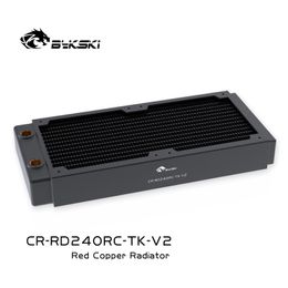 Cooling Bykski G1/4" 40MM Thick Full Copper PC Cooling Radiator Cooler Heat Exchanger Support 12cm Fan Heatsink 240mm CRRD240RCTkV2