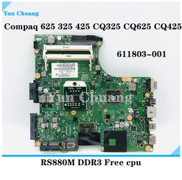 Motherboard 611803001 Motherboard For HP 625 325 CQ325 325 625 425 Laptop Main board RS880M DDR3 with Free CPU