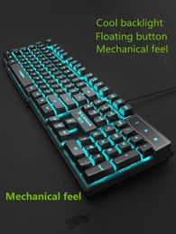 Combos Wired Mechanical Keyboard Set Gaming 104 Keyboard RGB Mix Backlit Antighosting for Game Laptop PC with Ergonomic Game Mouse