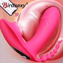 Bluetooth Butterfly Wearable Picking Vibrator Women Wireless App Remote Control Vibrating Panties Dildo Sex Toys for Couple