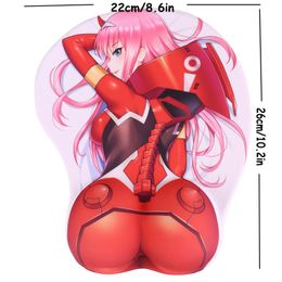 Pads Darling in the Franxx Zero Two 3D Mouse Pad with Soft Wrist Rest