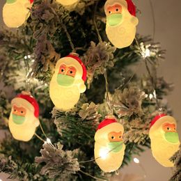 Christmas Decorations 1.5/2m 10LED Snowman/Santa/Stick Lamp Battery Powered LED Lights Hanging Ornaments Xmas Home Decor I88