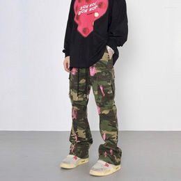 Men's Pants Foufurieux 2023 Fashion Camouflage Baggy Men Tracksuit Cargo Flare Joggers Sweatpants Hip Hop Long Trousers MENs