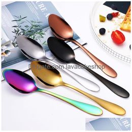 Dinnerware Sets Stainless Steel Tableware Steak Knife Western Fork Cutlery Polishing Soup Dessert Spoon Four Piece Suit 10 5Yg F2 Dr Dhvmu