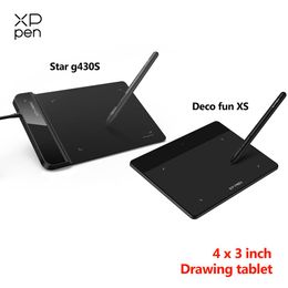 Tablets XPPen Star G430S Drawing Tablet 4 x 3 inch Graphic Tablet Deco Fun XS with 8192 levels Batteryfree Pen for OSU Art Signature