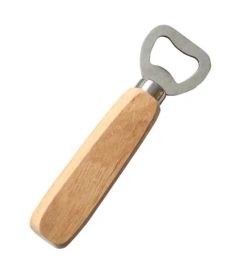 2023 Stainless Steel Wooden Handle Red Wine Beer Bottle Opener Handheld Bartender Soda Glass Cap Openers Kitchen Bar Tools