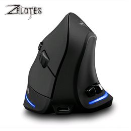 Mice ZELOTES F35 2.4G Wireless Mouse Vertical Mouse Ergonomic Rechargeable Mice 2400DPI Portable Gaming Mouse for Laptop PC Computer