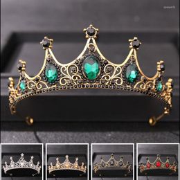 Hair Clips Bridal Crystal Tiara Vintage Baroque Crown Fashion Alloy Rhinestone Ladies Party Dress Accessories Jewelry Gift