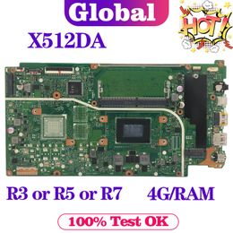 Motherboard X512DA Mainboard For ASUS Vivobook X512DK M5050DA F512D A512DA A512DK S512DA X712DA X712DK Laptop Motherboard R3 R5 R7 4GB/0GB