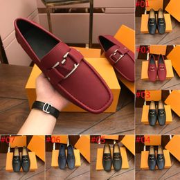 19Model luxurious Casual Leather Shoes Men Stylish Men Shoes Genuine Leather Men Designer Loafers Moccasins Slip on Men's Flats Male Luxury Brand Italian