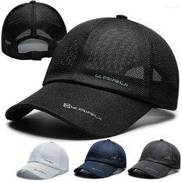 Cycling Caps Breathable Full Mesh Baseball Male Quick Dry Men's Snapback Cap Sports Outdoor Sun Protection Leisure Hats Dad Hat