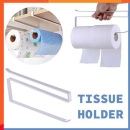 New Kitchen Tissue Holder Hanging Bathroom Toilet Roll Paper Holder Towel Rack Cabinet Door Hook Holder Organizer Wall Shelf