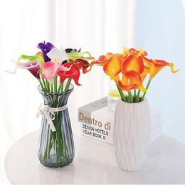 Decorative Flowers & Wreaths Heads Artificial Calla Lily Bouquet PU Real Touch Wedding Decoration Fake Home PlantsDecorative