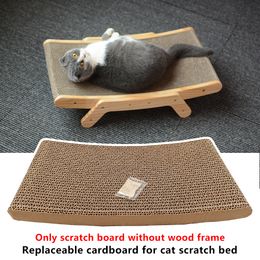 Cat Furniture Scratchers Cat Scratcher Scraper Replaceable Corrugated Cat Scratching Board Without Wood Frame Grinding Claw Toys Pet Furniture Protector 230526