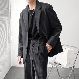Men's Suits Corduroy Blazers Men Trendy Fashion Vintage Loose Casual Suit Jacket Male Business Dress Blazer Coat