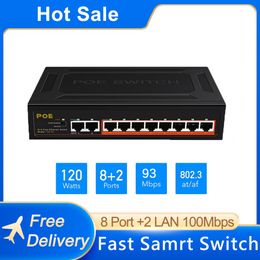 Control 10 Port Smart POE Switch 52V 93W Ethernet Hub RJ45 Network Switch for IP Camera/Wireless AP/Wifi Router Fast Drop Shipping