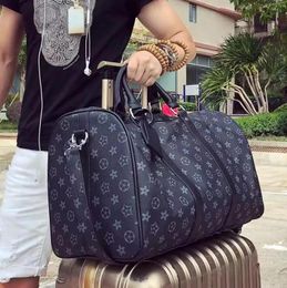 Men Duffle Bag Women Travel Bags Hand Luggage Travel Bags Men Pu Leather Handbags Large CrossBody Bags Totes 55cm