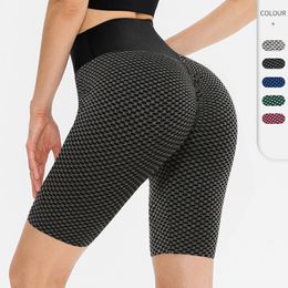 Active Shorts Yoga Pants For Women Solid Bubble Hip Lift Short Scrunch BuLeggings Soft Stretch Running Workout