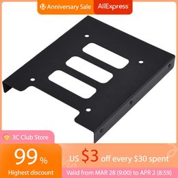 Adapters 2.5 Inch SSD HDD to 3.5 Inch Metal Mounting Adapter Bracket Dock Hard Drive Holder for PC Hard Drive Enclosure