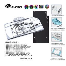 Cooling Bykski Water Block for MSI RTX3060 /3070 TI GAMING/ Suprim X TRIO GPU Card /Copper Cooling Radiator RGB SYNC / NMS3070TITRIOX