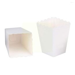 Gift Wrap 12pcs/lot Pure White Mini Paper Popcorn Box Sanck Candy Baby Birthday Night Supplies Shower Moive Treat Party Wedd H9S1