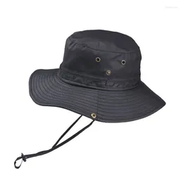 Bandanas Women's Bucket Hat Foldable Solid Colour Light Hiking Big Brim Waterproof Outdoor Camping Fishing Cap Couple Anti-UV Sun