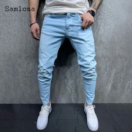 Pants Plus Size 3xl Mens Jeans Demin Pants 2022 Spring New Fashion Pencil Pants Male Zipper Pockets Trouser Casual Spliced Demin Pants