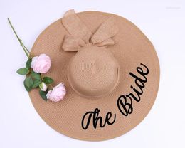 Wide Brim Hats Personalised Floppy Your Custom Text Bridesmaid Gift Idea Beach Sraw Sun Wedding Mother's Day Graduation
