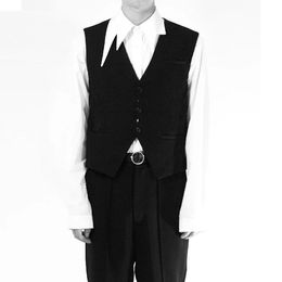 Men's Vests Vest Irregular Original Fashion Youth Urban Black Top Trendy Men