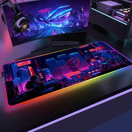 Rests Rog Asus Gaming Mousepad Game Slipmat RGB Led Setup Gamer Decoration Cool Glowing Mouse Mat Pc Republic of Gamers with Cable Rug