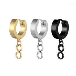 Hoop Earrings Figure 8 Punk Earring Fashion Titanium Steel Stainless Men's Women's Pendant Party Jewellery Long 2023