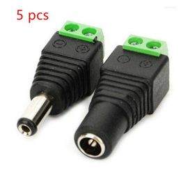 Strings 5pcs Female 5 Pcs Male 2.1 5.5mm DC Connector Power Jack Adapter Plug Cable For 3528//5730 Led Strip Light
