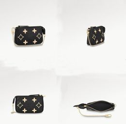 7A Genuine Leather Clutch Bags MINI POCHETTE ACCESSOIRES Iconic Fashion Womens Pouch Evening Clutch Zippy Chain Wallet Coin Purse Phone Sling Bag 6 Colour
