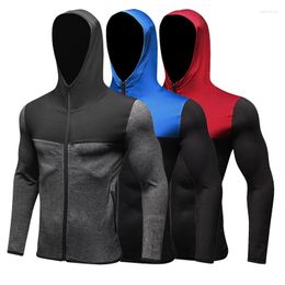 Men's Hoodies Gym Sweatshirts Running Jacket Winter Long Sleeve Jogging Sportswear Training Exercise Fitness Clothing Plus Size