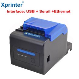 Printers High speed 300mm/s High stability kitchen printer 80mm auto cutter USB+Ethernet+Serial interface POS printer Big speaker remind