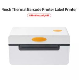 Printers Desktop 4 Inch Thermal Label Printer For 4x6 Shipping Barcode Label Printer High Speed USB Bluetooth Compatible With Windows Mac