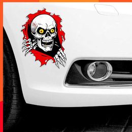 New Skull Car Sticker 3d Skull Durable Waterproof Scratch-resistant Sunscreen Car Styling Terrible Skull Sticker Car Sticker